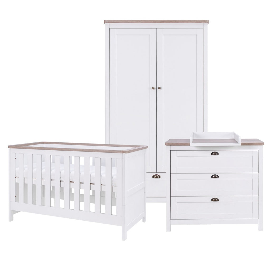 Tutti Bambini Verona 3 Piece Room Set - White & Oak