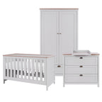Tutti Bambini Verona 3 Piece Room Set - Dove Grey & Oak