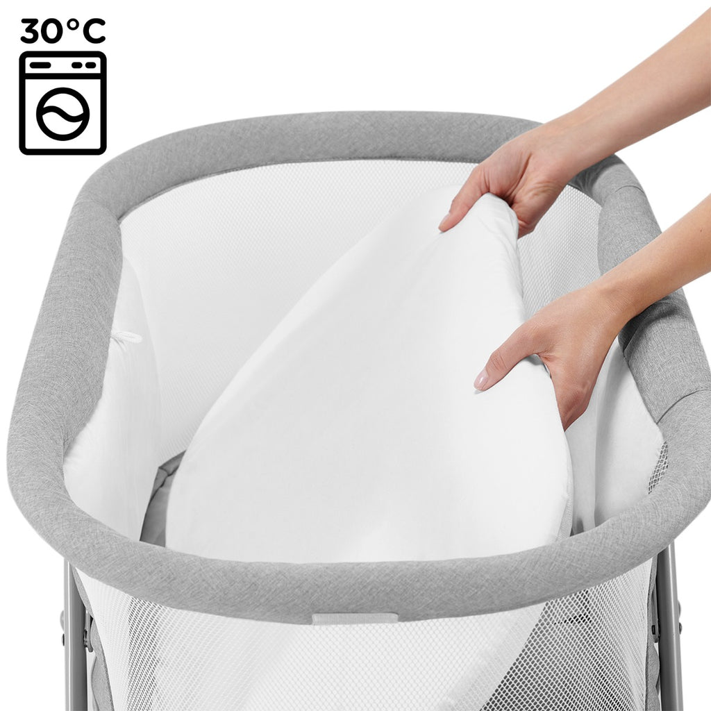 Kinderkraft Lovi 3 in 1 Baby Crib Grey