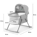 Kinderkraft Lovi 3 in 1 Baby Crib Grey