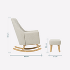 Tutti Bambini Jonah Rocking Chair & Footstool - Pebble