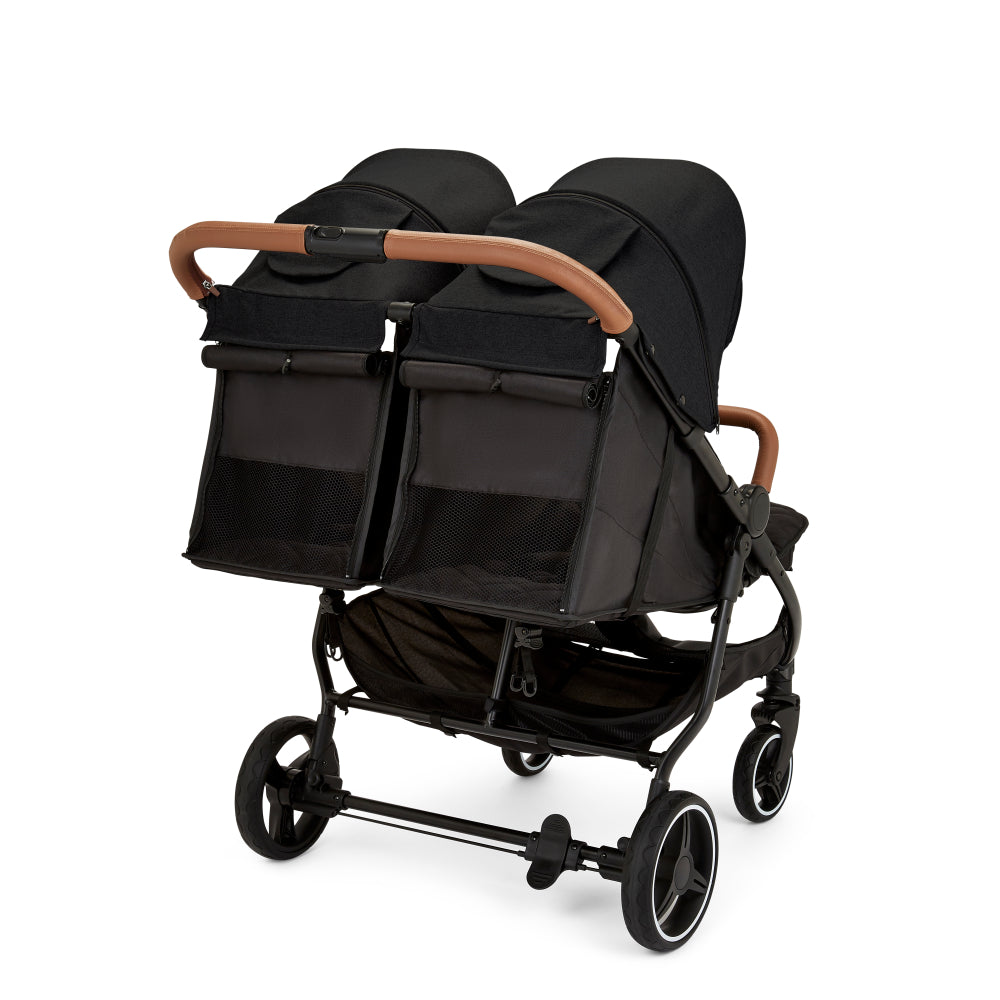 Ickle Bubba Venus Max Double Stroller- Black Tan
