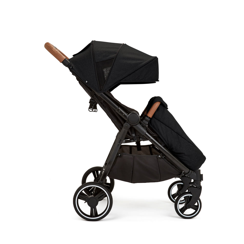 Ickle Bubba Venus Max Double Stroller- Black Tan