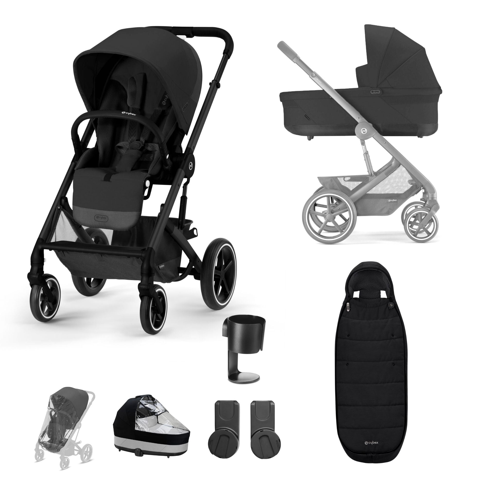 Cybex Balios S Lux 8 Piece Bundle - Moon Black