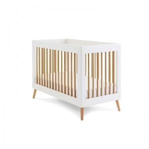 Obaby Maya Mini Cot Bed-White With Natural