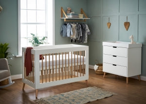 Obaby Maya Mini 2 Piece Room Set-White With Natural
