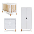Obaby Maya Mini 3 Piece Room Set - White With Natural