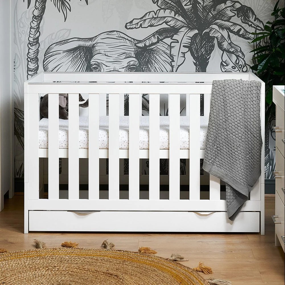 Obaby Nika 140 x 70cm Under Drawer - White Wash