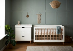 Obaby Maya 2 Piece Room Set-White With Natural