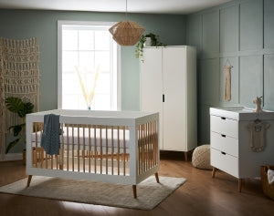 Obaby Maya 3 Piece Room Set-White With Natural