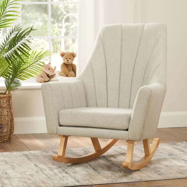 Tutti Bambini Jonah Rocking Chair & Footstool - Pebble