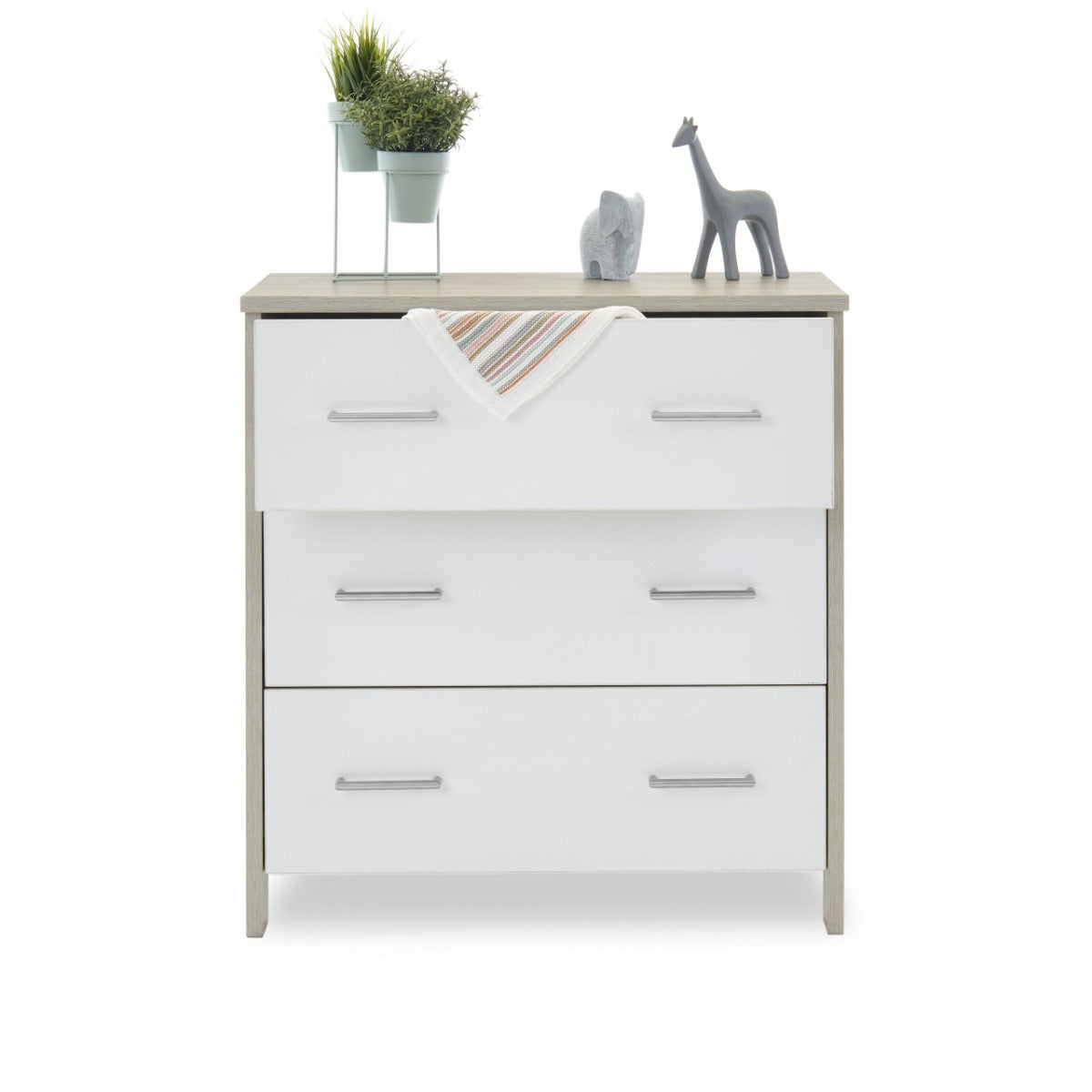 Obaby Nika 3 Piece Room Set -  Grey Wash & White