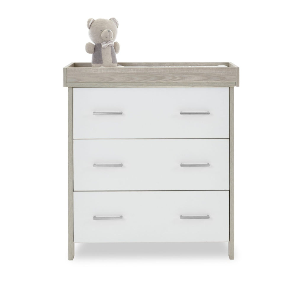 Obaby Nika 3 Piece Room Set -  Grey Wash & White