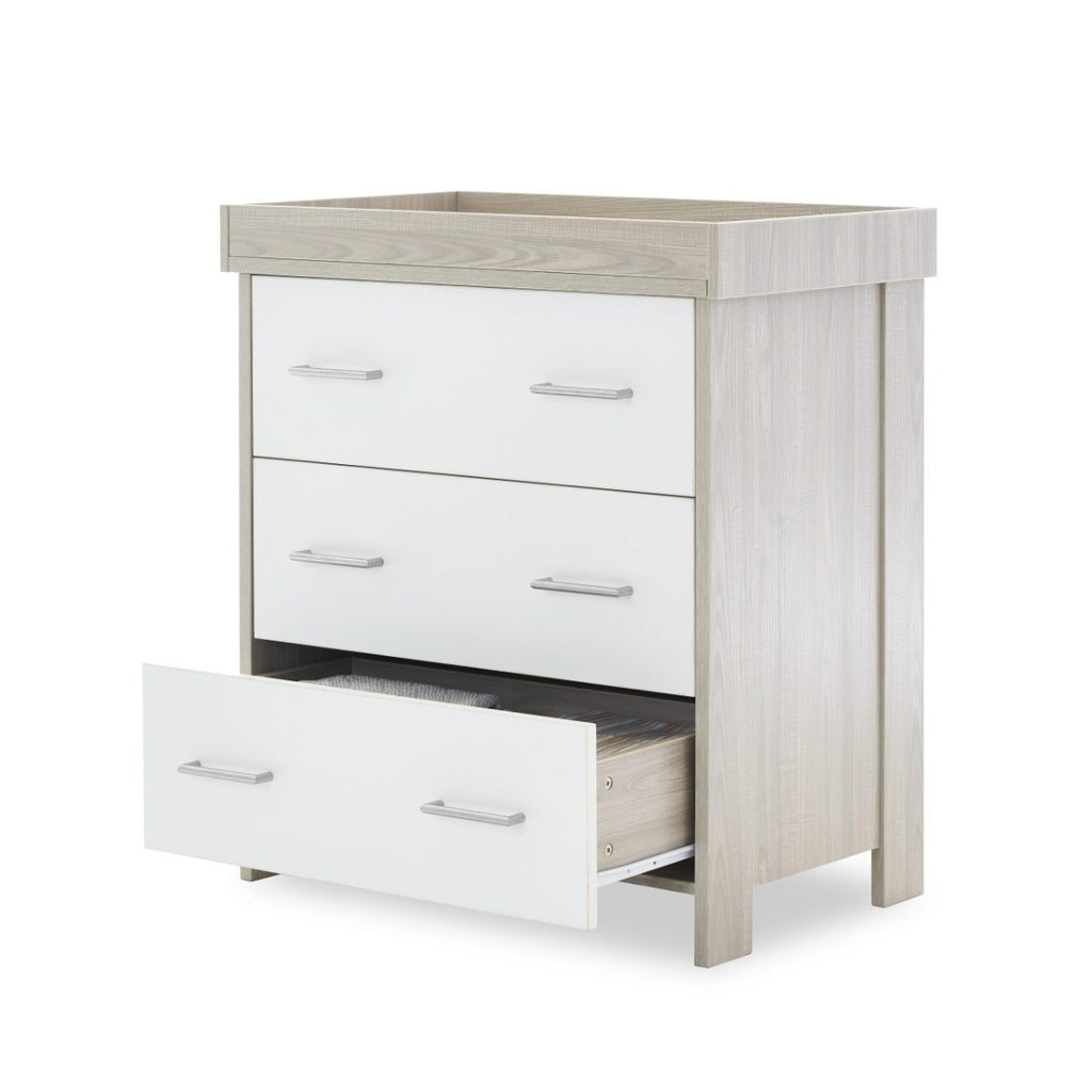 Obaby Nika 3 Piece Room Set -  Grey Wash & White