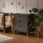 Obaby Maya 3 Piece Room Set - Slate With Natural