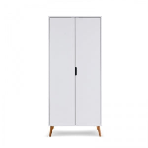 Obaby Maya Double Wardrobe-White With Natural