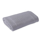 Clair de Lune Soft Cotton Cellular Pram Blanket Grey