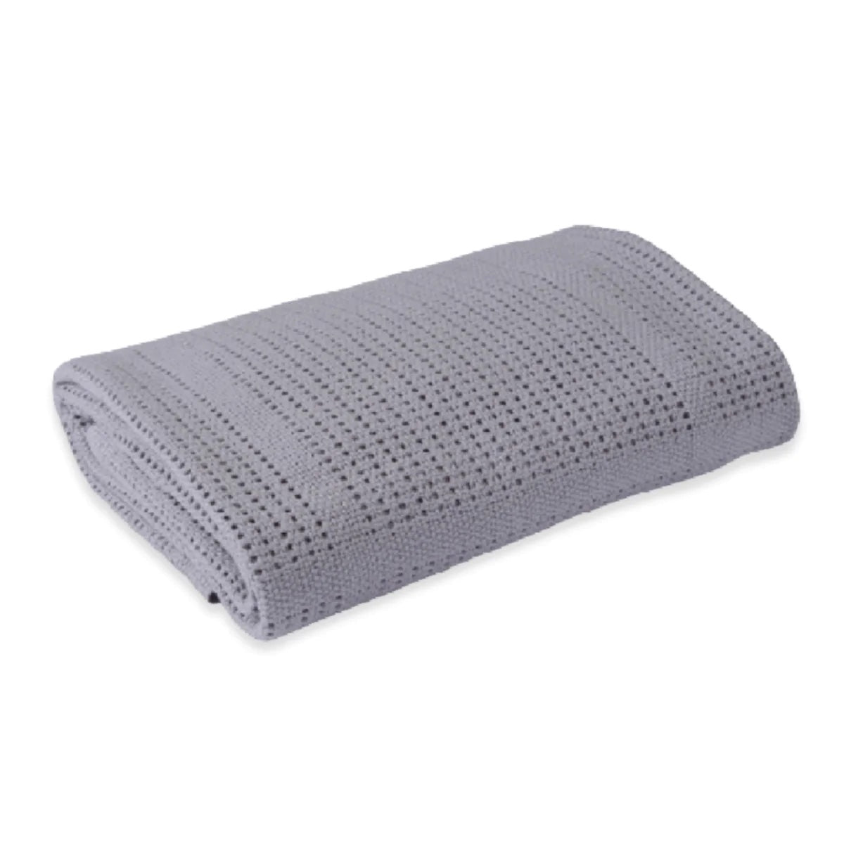 Clair de Lune Soft Cotton Cellular Pram Blanket Grey