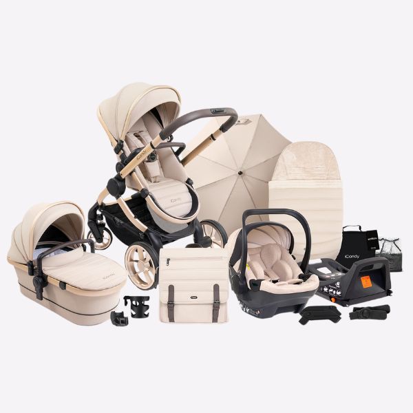 iCandy Peach 7 Complete Car Seat Bundle - Biscotti  