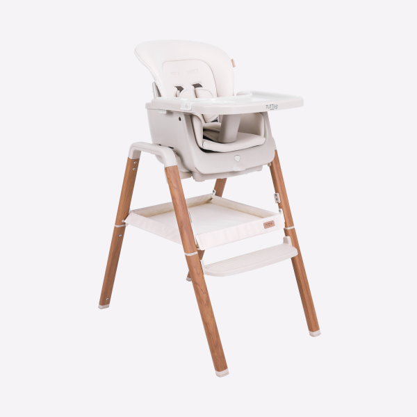 Tutti Bambini Nova Birth to 12 Years Complete Highchair Package - Scandinavian Walnut & Ecru