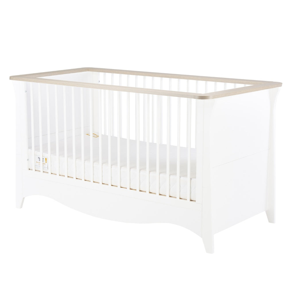 Cuddleco Clara 2 Piece Nursery Furniture Set - White & Ash