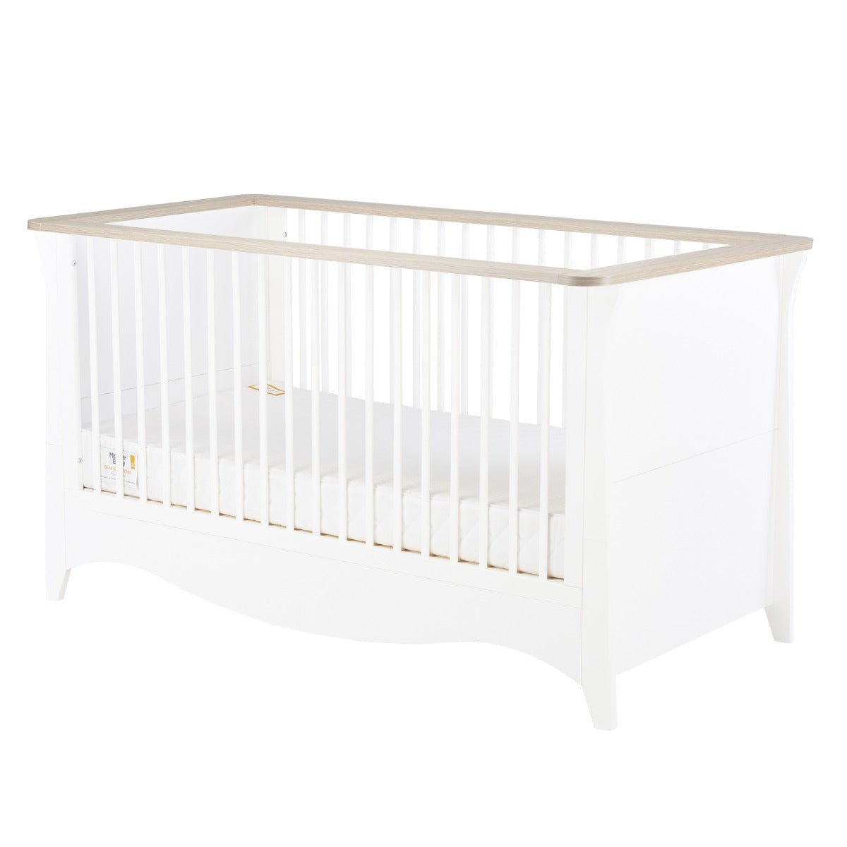 Cuddleco Clara 2 Piece Nursery Furniture Set - White & Ash