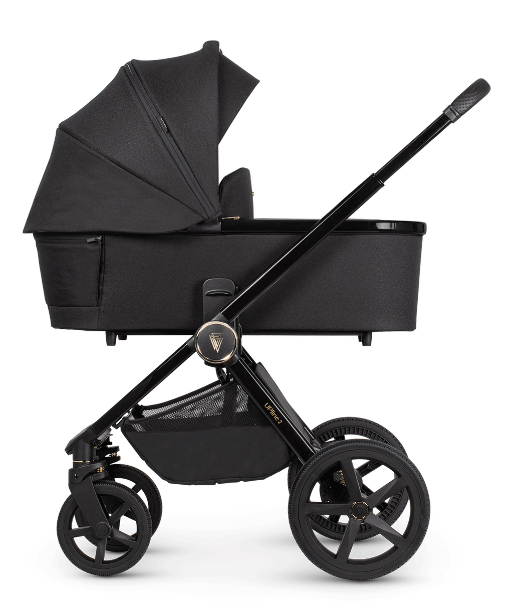 Venicci Upline 2 - 3in1 + 360 Base Complete Travel System - All Black