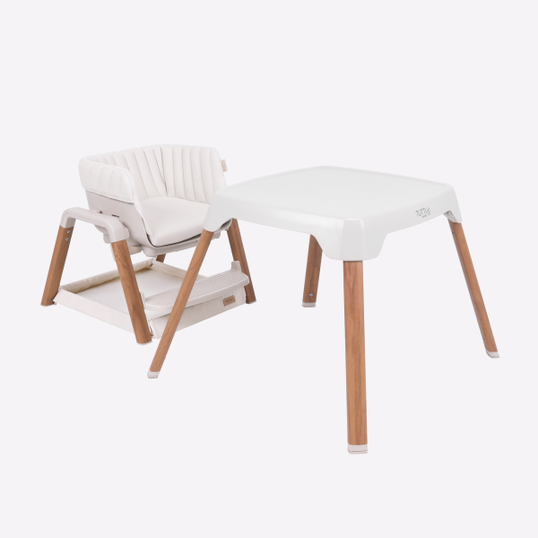 Tutti Bambini Nova Birth to 12 Years Complete Highchair Package - Scandinavian Walnut & Ecru