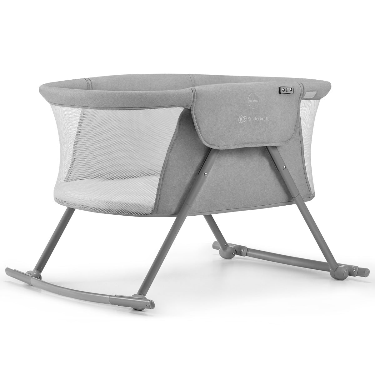 Kinderkraft Lovi 3 in 1 Baby Crib Grey