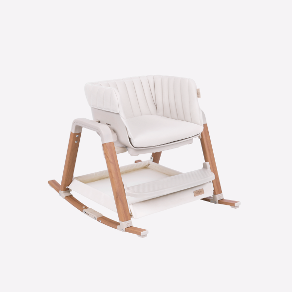 Tutti Bambini Nova Evolutionary Highchair - Scandinavian Walnut & Ecru