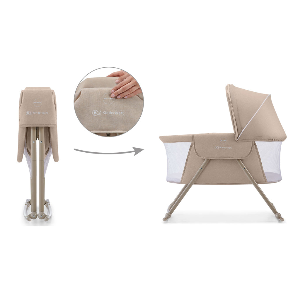 Kinderkraft Lovi 3 in 1 Baby Crib Beige