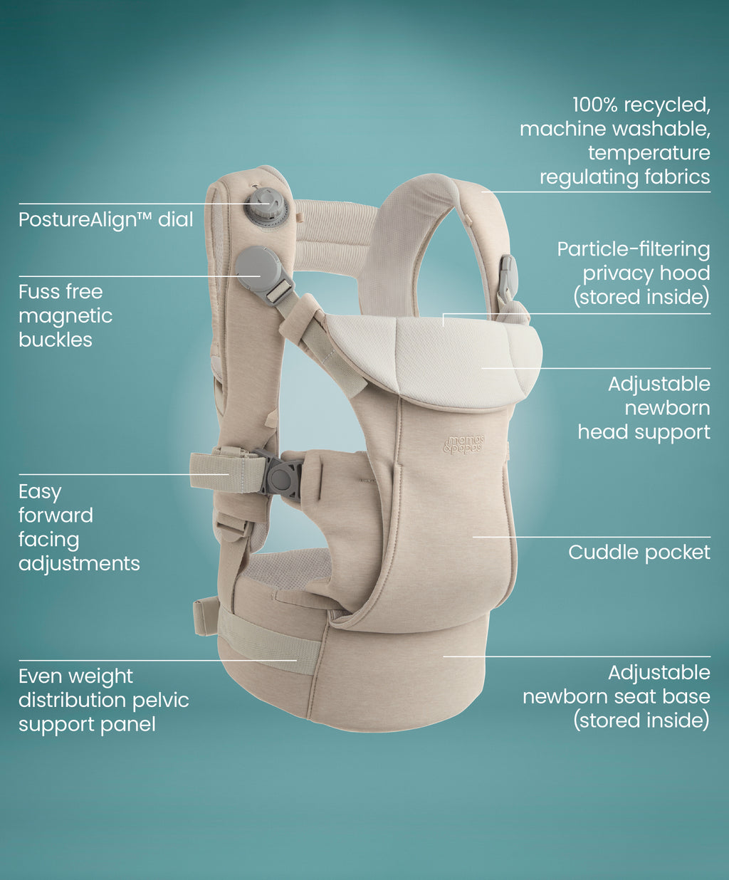 Mamas & Papas Kudo Baby Carrier - Cashmere