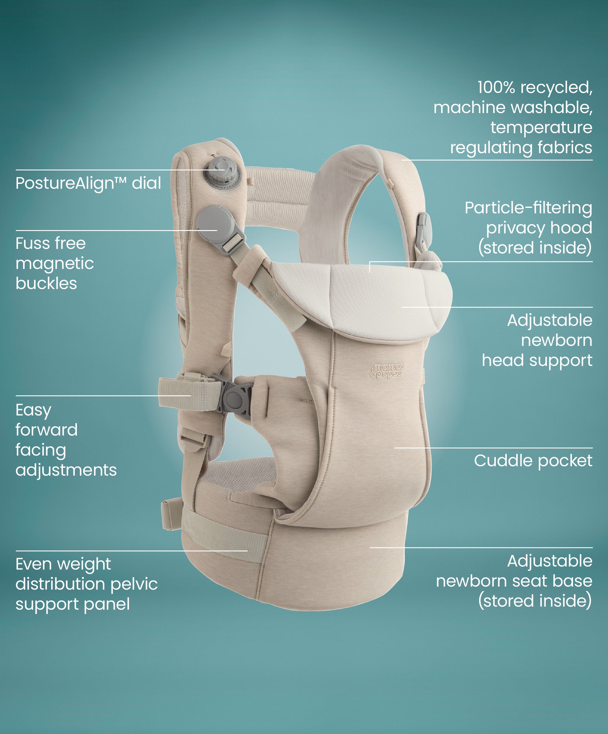Mamas & Papas Kudo Baby Carrier - Cashmere