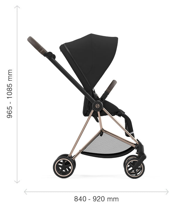 Ex-Display Cybex Mios Travel Bundle - Sepia Black (Rose Gold Frame)