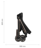 Ex-Display Cybex Mios Travel Bundle - Sepia Black (Rose Gold Frame)