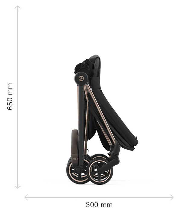 Ex-Display Cybex Mios Travel Bundle - Sepia Black (Rose Gold Frame)
