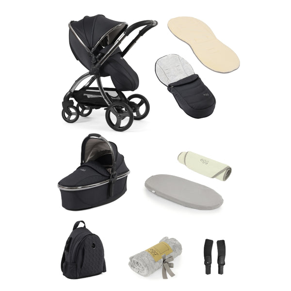 egg3 Stroller Snuggle Bundle with Carrycot and accessories