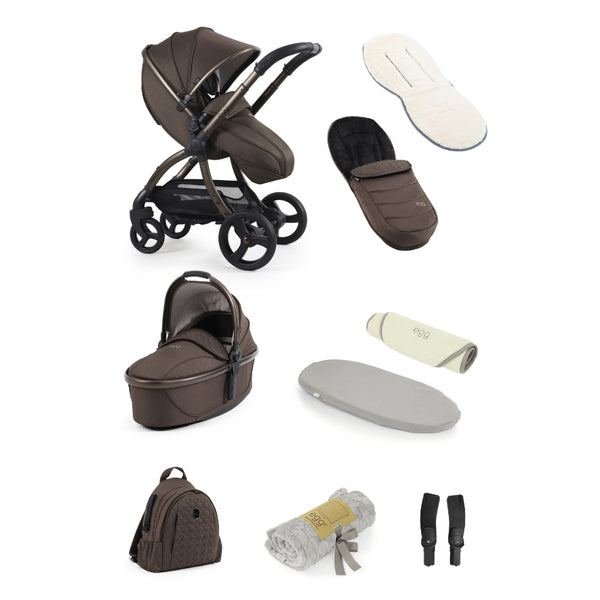 egg3 Stroller Snuggle Bundle with Carrycot and accessories