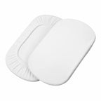 Clair de Lune 2 Pack Cotton Fitted Pram/Crib Sheets - 90 x 40 cm