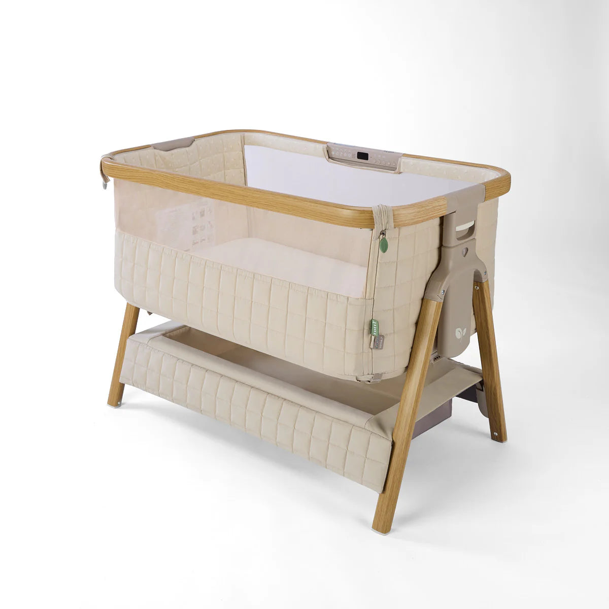 Tutti Bambini Cozee Sense Bedside Crib - Soft Walnut/Cocoa