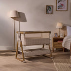 Tutti Bambini Cozee Sense Bedside Crib - Soft Walnut/Cocoa