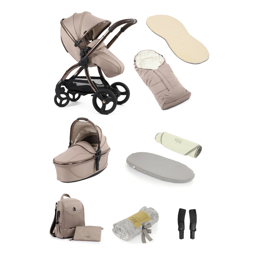 egg3 Stroller Special Edition Snuggle Bundle with Carrycot and accessories