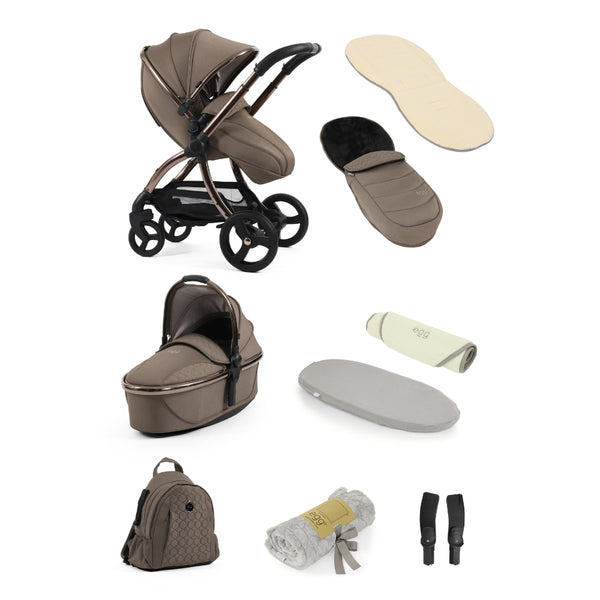 egg3 Stroller Snuggle Bundle with Carrycot and accessories