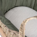Clair De Lune Organic Palm Moses Basket - Forest Green