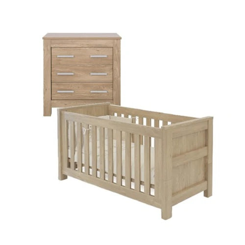 Babystyle Bordeaux 2 Piece Room Set - Oak
