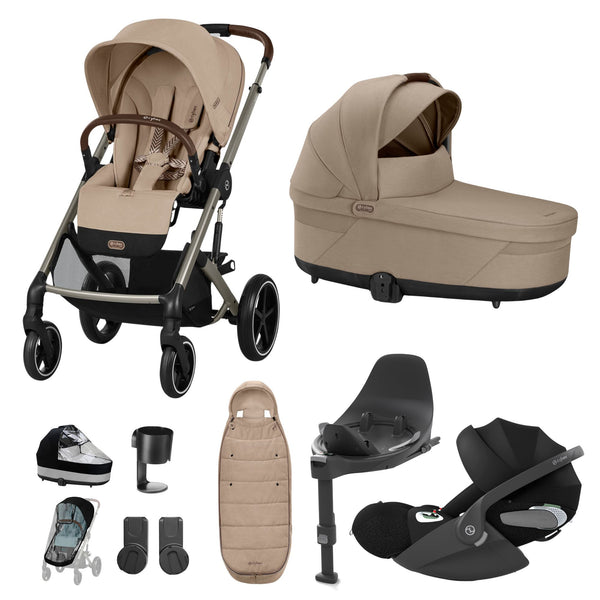 Cybex Balios S Lux 10 Piece Cloud T i-Size Bundle - Almond Beige