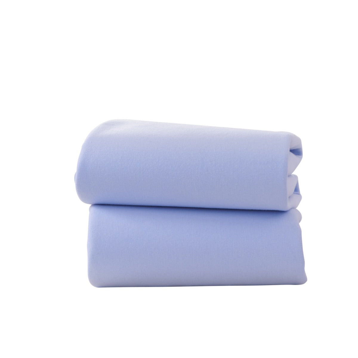Clair de Lune 2 Pack Fitted Cotton Moses Basket Sheets - 74 x 30cm - Blue