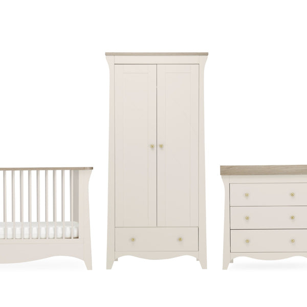 CuddleCo Clara 3 Piece Nursery Furniture Set - Cashmere & Ash