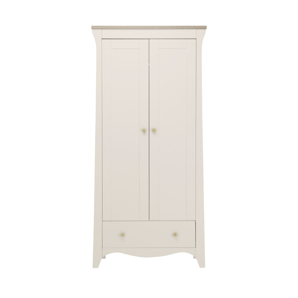 CuddleCo Clara 2 Door Double Wardrobe - Cashmere & Ash