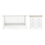 Cuddleco Clara 2 Piece Nursery Furniture Set - White & Ash